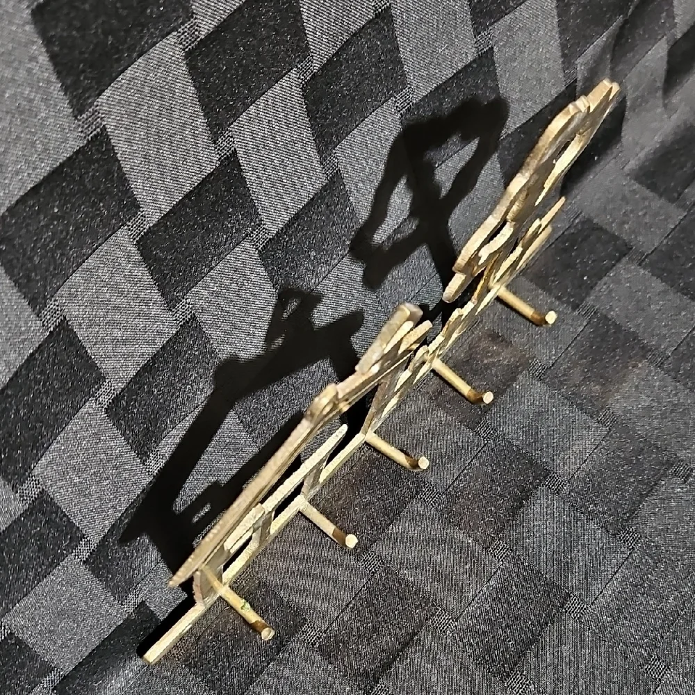 VTG Solid Brass Cottage Style House, Picket Fence & Tree Key Rack with Hooks